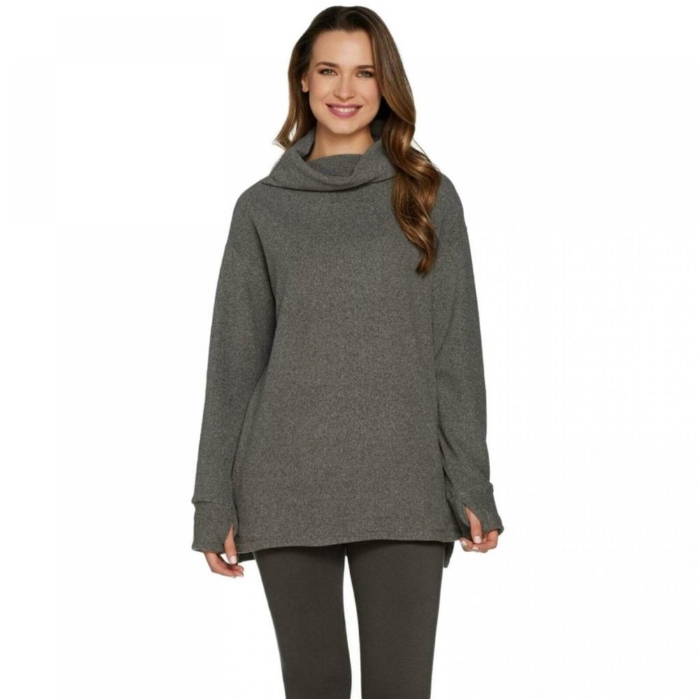 Cuddl Duds Fleecewear with Stretch & pockets Sz M Gray Like New